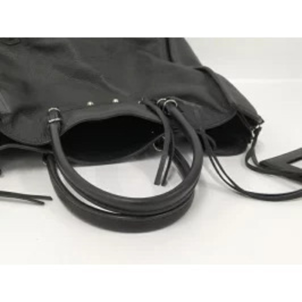 BALENCIAGA The Paper Handbag Leather Black - Picture 4 of 9